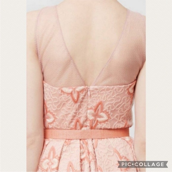 :Price Firm: Anthropologie Eva Franco Peach Blossom Dress - Picture 2 of 13